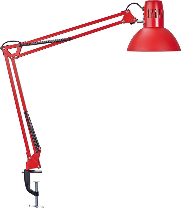 MAUL LED-Tischleuchte Study – Klemmfuss, dreh- und neigbar – 9,5 W – Rot, Metall