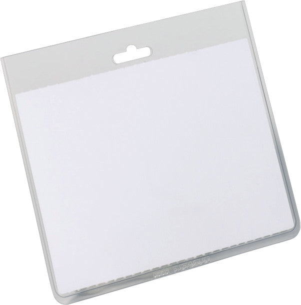 Durable Namensschild – 90 × 60 mm, Kunststoff, transparent – 20 Stück