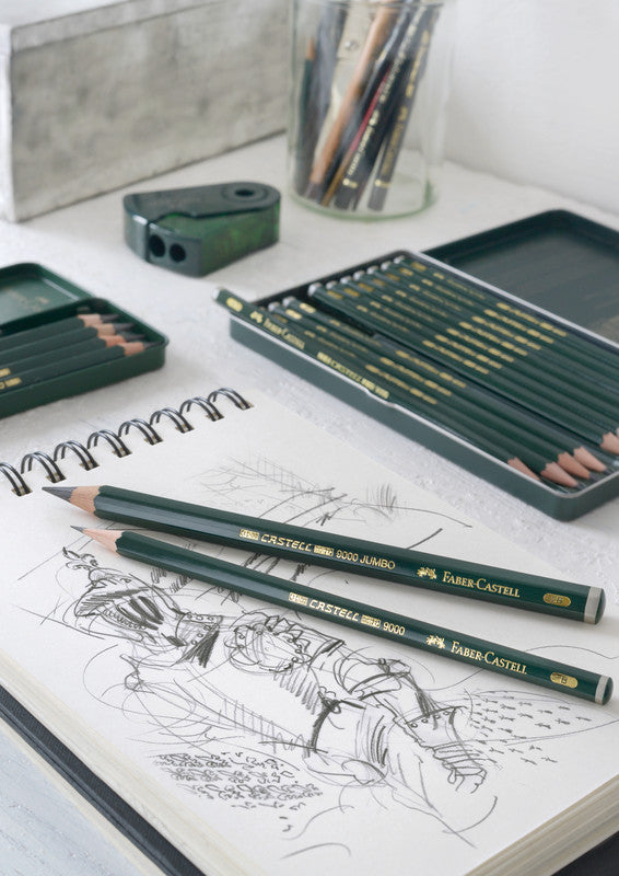 Faber-Castell CASTELL 9000 Graphit-Set, 8B–2H, mit Aufbewahrungsbox – 12-teilig