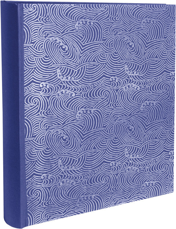 Exacompta Fotoalbum Japan – für 290 × 320 mm, blau, mit Pergaminzwischenblättern, Silberprägung, Karton