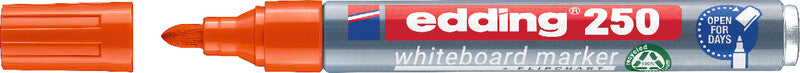 Edding Whiteboard-Marker 250 – Rundspitze 1,5-3 mm – Orange – Trocken abwischbar