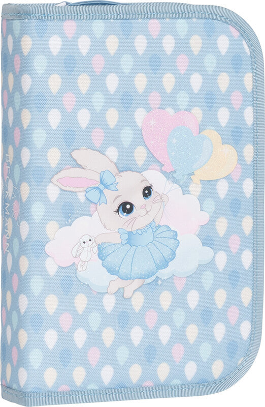 Beckmann Classic 1st – Schüleretui, 2 Klappen, gefüllt (20-teilig), Blue Lightning, 20,5 × 13,3 × 3,8 cm