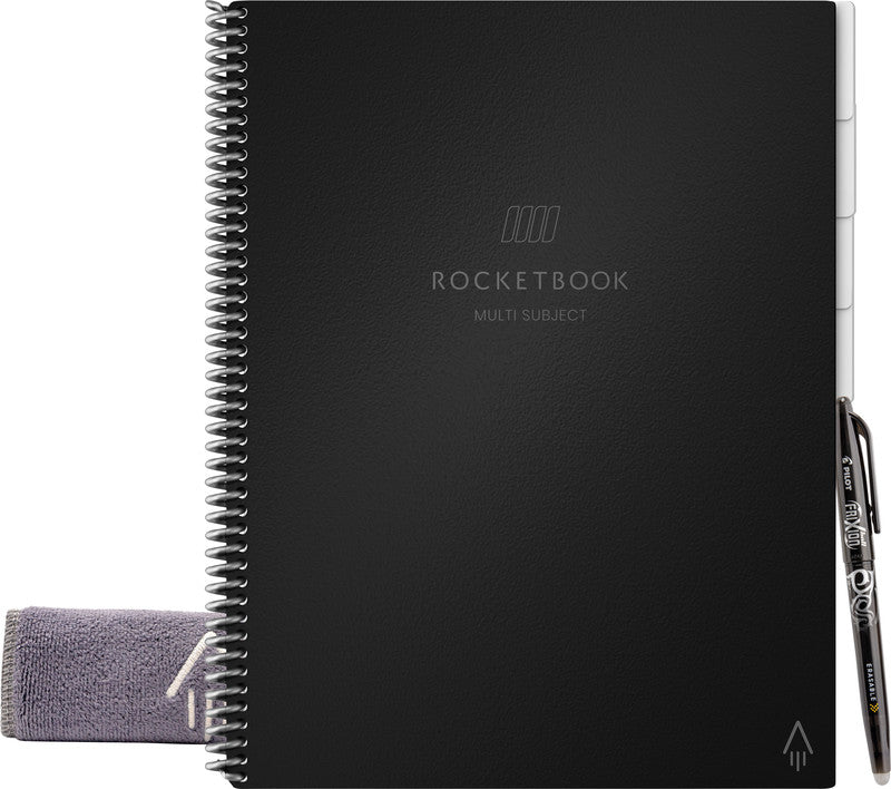 Rocketbook Spiralbuch, A5, liniert, 70 Seiten – schwarz, für ROCKETBOOK App
