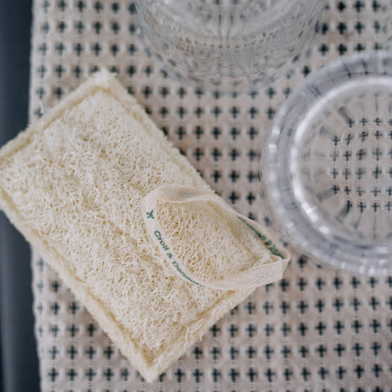 Croll+denecke Croll & Denecke Schwamm – Luffa, 8 × 13,5 × 3,5 cm, braun, vegan, für Töpfe, Pfannen, Gläser, 2 Stk.