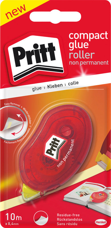 Pritt Kleberoller – wiederablösbar, transparent, mit Schutzkappe, für Papier, Karton, Fotos u. a.
