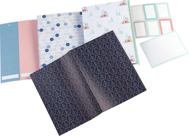 Folia Motivblock, Lieblingspapier Winter – 500 × 700 mm – 80 g/m² – sortiert – 10 Blatt