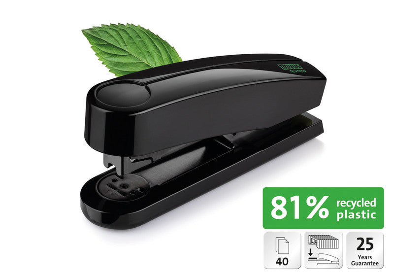 Novus B4 re+new – Hefter, 40 Blatt, für 24/6, 26/6, 24/8, Springfachmechanik, schwarz