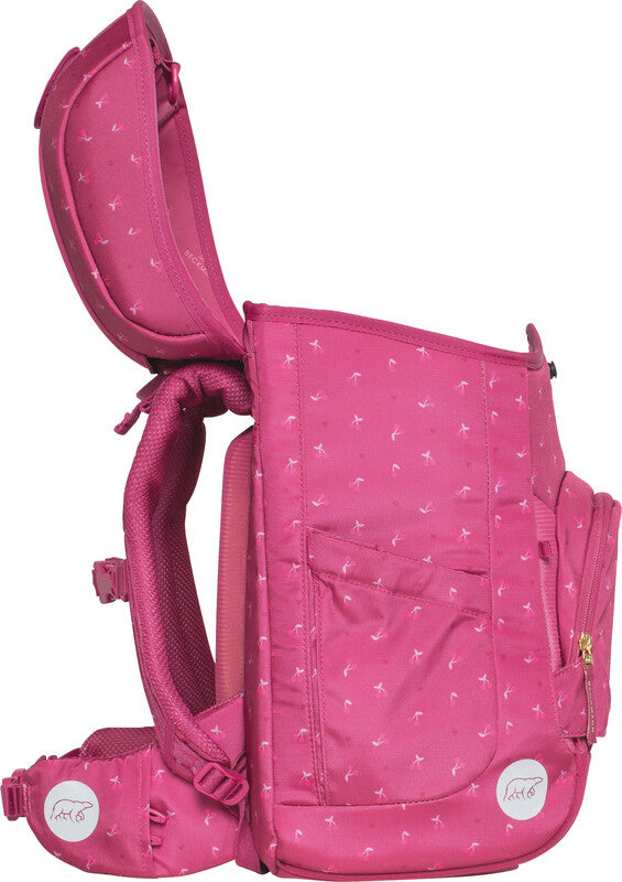 Beckmann Schulrucksack Plus Air – 6-teilig – Cherry – Recycelte Materialien