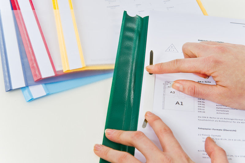 Q-connect Schnellhefter – A4, PP, Pink, Metall-Deckleiste, Beschriftungsfeld