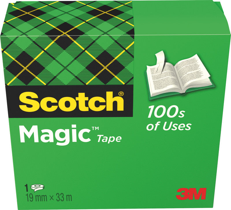 Scotch Büro-Klebeband Magic 810 – matt, beschriftbar, 19 mm × 33 m, transparent