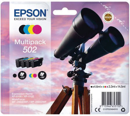 Epson Tintenpatronen-Multipack 502, CMYK, 4er-Pack