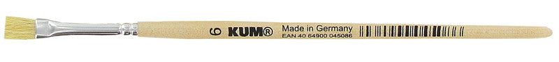 Kum Pinsel – braun, Holzstiel, Borsten aus Schweinehaar, Länge 180 mm, Aluminiumzwinge