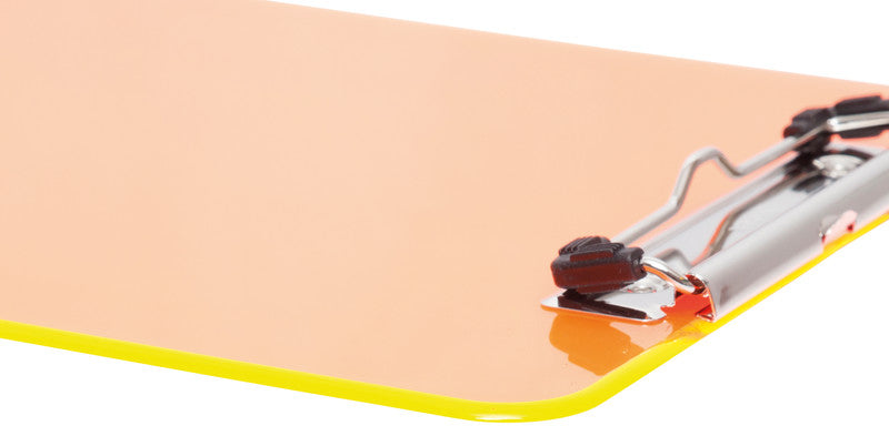 MAUL Klemmbrett A4 – Kunststoff, Aufhängevorrichtung, Orange Transparent