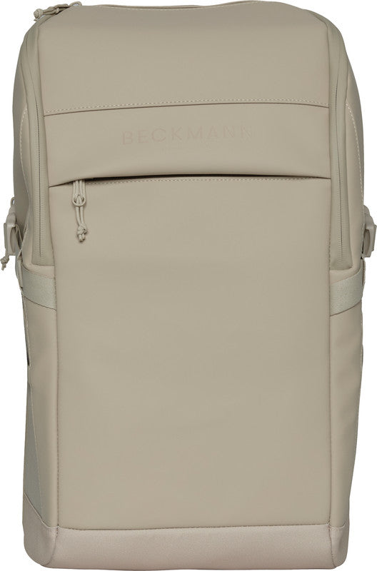 Beckmann Street FLX – Notebook-Rucksack – für 16"-Notebook, 28–33 l, rPET, beige, USB-Buchse