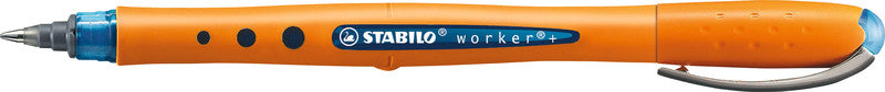 STABILO worker+ – Tintenroller-Set, mit Kappe, 0,5 mm, farbig sortiert, 4er Etui