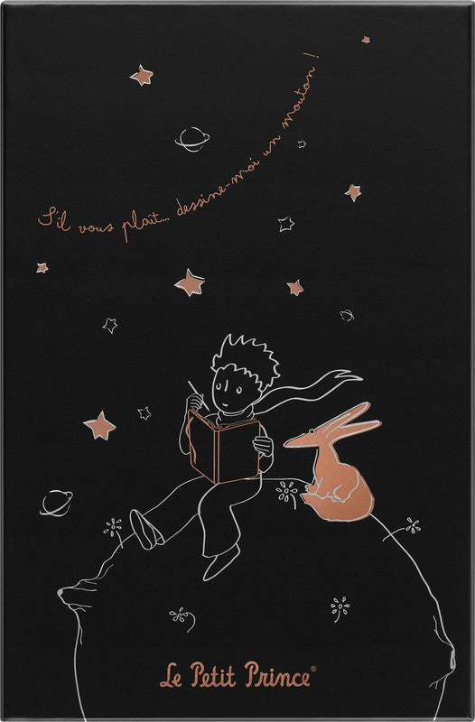 Moleskine Notizbuch Le Petit Prince, 130 × 210 mm, liniert, Leimbindung, Hardcover, 176 Seiten – schwarz