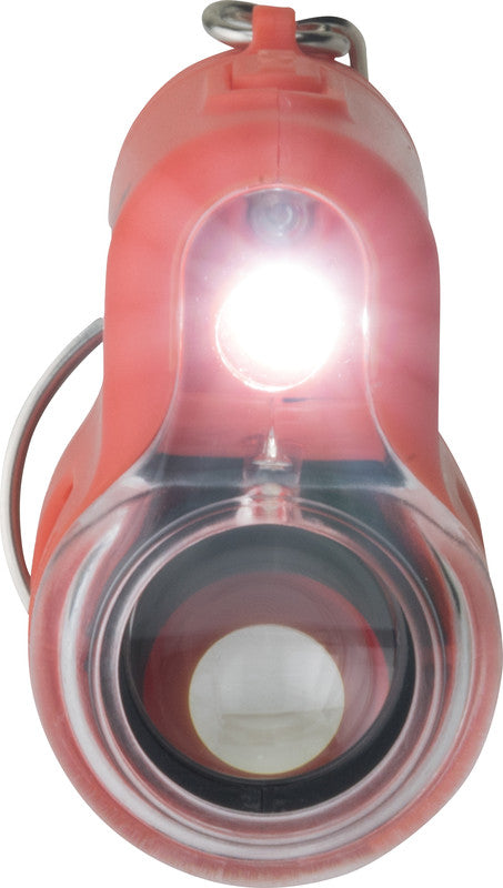 Carson MicroMini Taschenmikroskop – 20×, LED+UV, mit Schlüsselring, Orange