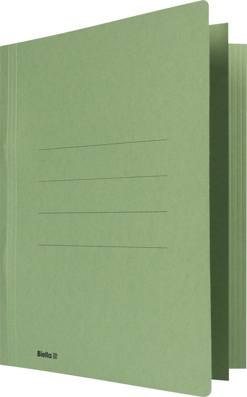 Biella Schnellhefter Praxis – A4, Karton, Grün, Beschriftungslinien, 320 g/m²