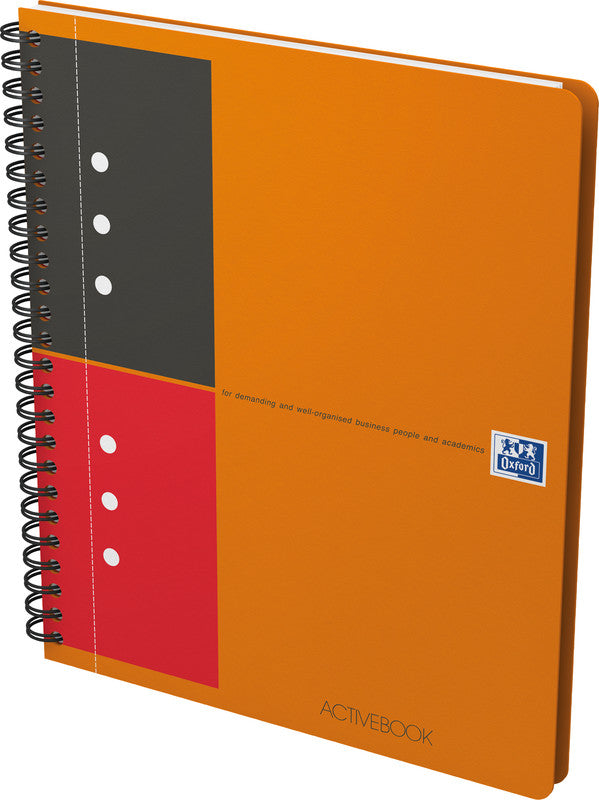 Oxford Collegeblock, Spiralbindung, 80 Blatt, 10-fach gelocht, perforiert, 80 g/m² – Orange, für SCRIBZEE App