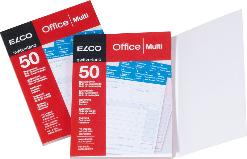 Elco Durchschreibeblock – Mehrzweck, mehrsprachig, 50 Blatt, A6