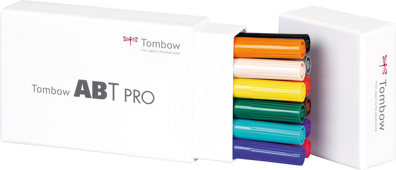 Tombow Filzstifte ABT PRO Dual Brush Pen, 12 Farben