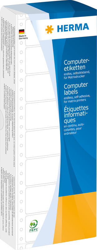 HERMA Druckeretiketten, 89 mm × 36 mm, weiss, Papier, permanent, 2000 Etiketten