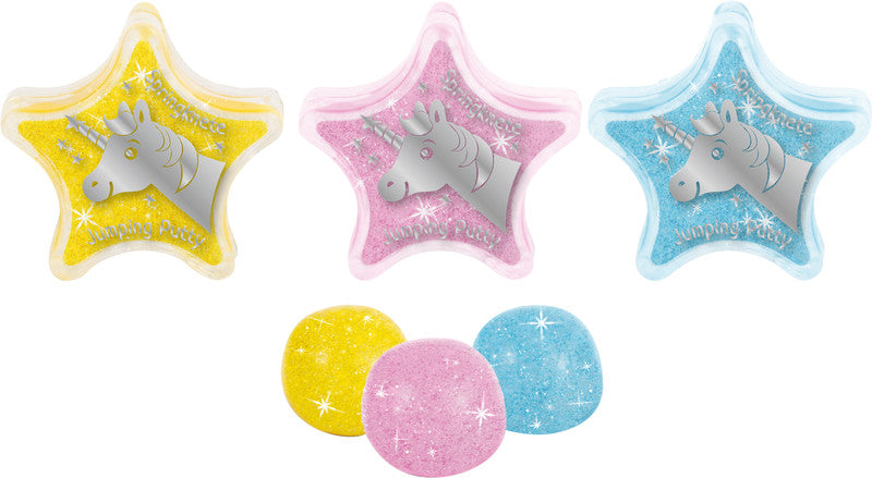 Trendhaus Magic Moments Zauberknete – 15 g, gelb, rosa, blau, glitzernd