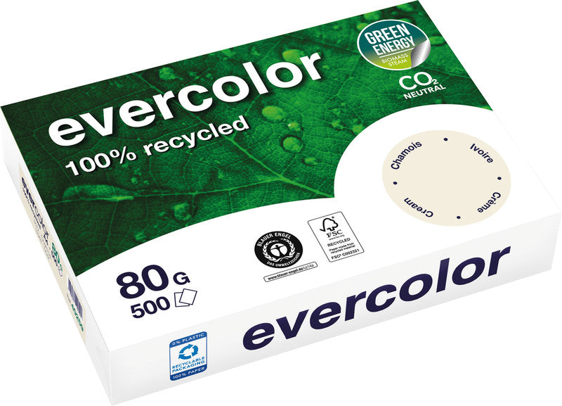 Clairefontaine Kopierpapier – A4, 80 g/m², lindgrün – für Inkjet/Laser/Kopierer – FSC – 500 Blatt