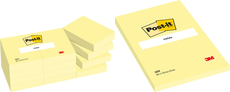 Post-it Haftnotizen – 102×76 mm – gelb, 100 Blatt, PEFC