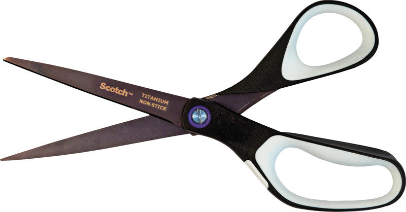 Scotch Universalschere – 20,0 cm, titanbeschichtet, für Rechts- und Linkshänder, spitz, Kunststoff, schwarz
