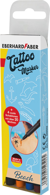 Eberhard Faber Non-Permanent Marker – Rundspitze – Sortiert – 4er-Set – Wasserlöslich