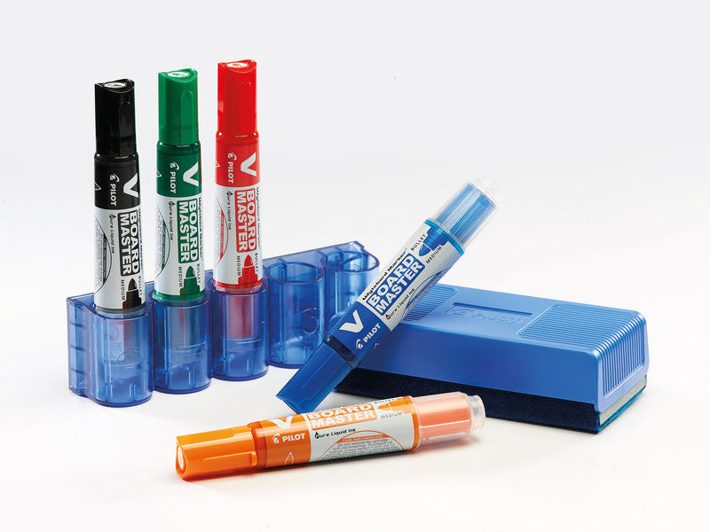 Pilot Whiteboard-Marker V-Board Master BeGreen – Keilspitze 5,2 mm – Sortiert – 5er-Set – Trocken abwischbar
