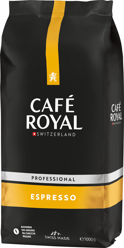 Café Royal Bohnenkaffee Espresso – 1 kg – Arabica – Röstgrad mittel – Intensität 4/5