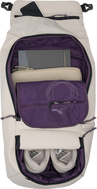 Beckmann Street Light – Notebook-Rucksack – für 16" Notebook, 22 l, rPET (recyceltes PET), creme
