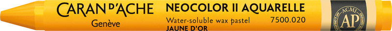 Caran d-Ache Caran d'Ache – Neocolor II – Wachsmalkreiden – Goldgelb, Wasservermalbar