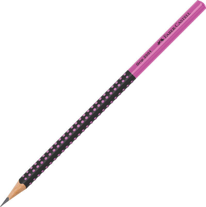 Faber-Castell Grip 2001 Bleistift, Dreikant, Grip-Zone, HB, Mine Ø 2 mm, farbig sortiert