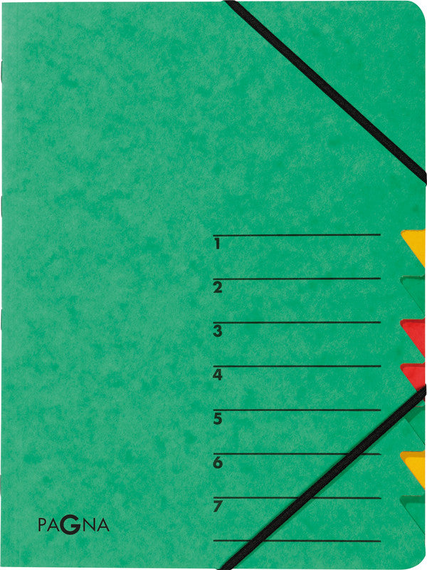 Pagna Sammelmappe für A4, Karton, grün, mit Gummizug