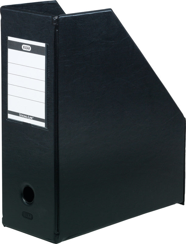 Elba Stehsammler A4+ – mit Klarsichtfenster, mit Griffloch, 110 mm, schwarz, Karton