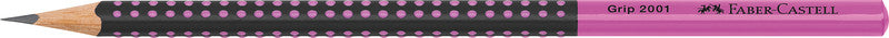 Faber-Castell Grip 2001 Bleistift, Dreikant HB Mine Ø 2 mm Schwarz/Pink
