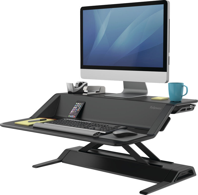 Fellowes Lotus – Tischhalterung, 15,8 kg, stufenlos höhenverstellbar, schwarz