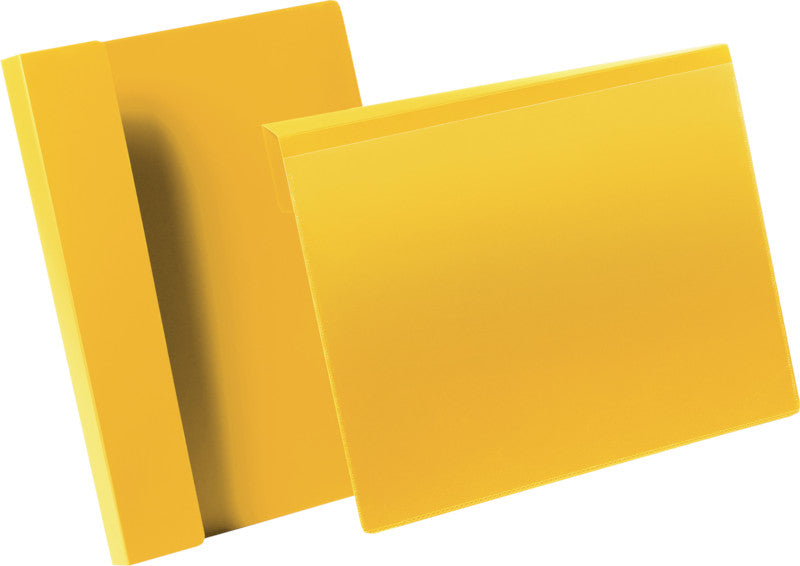 Durable Kennzeichnungstaschen – 297 × 210 mm, gelb, Kunststoff, wiederablösbar