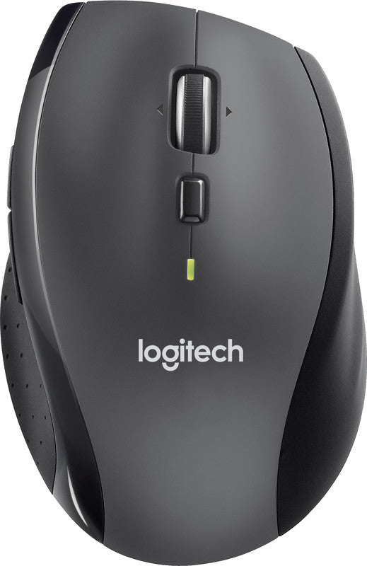 Logitech M705 Maus – kabellos, Bluetooth + 2,4 GHz, Batterieladeanzeige, Anthrazit
