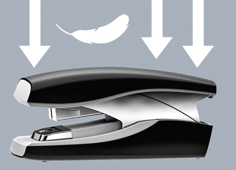 Leitz NeXXt – Hefter, 30 Blatt, Flat-Clinch, geschlossene Heftung, Oberlade-Mechanik, schwarz