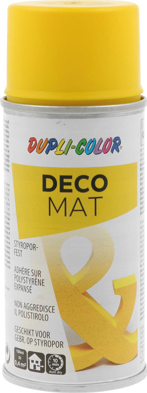 Dupli-color Deco Mat – Farbspray – Rapsgelb, matt, 150 ml