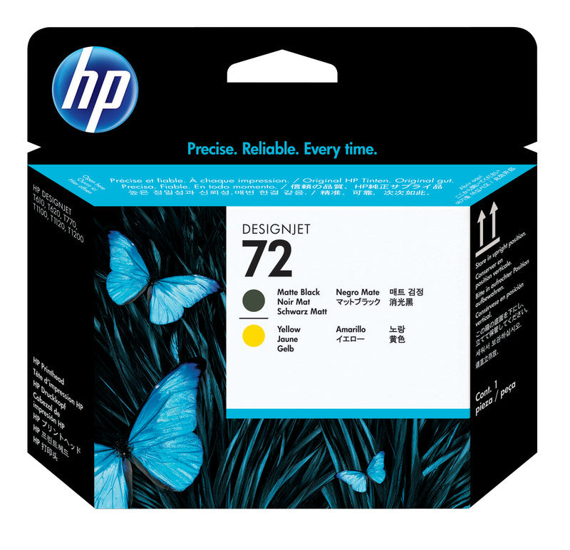 HP Value Pack Druckkopf + Tinte Nr. 72 – Schwarz/Gelb, 130 ml