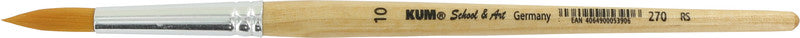 Kum Pinsel – Grösse 10, rund, Synthetikhaare, Holzschaft (Birke), Aluminiumzwinge, lösungsmittelbeständig