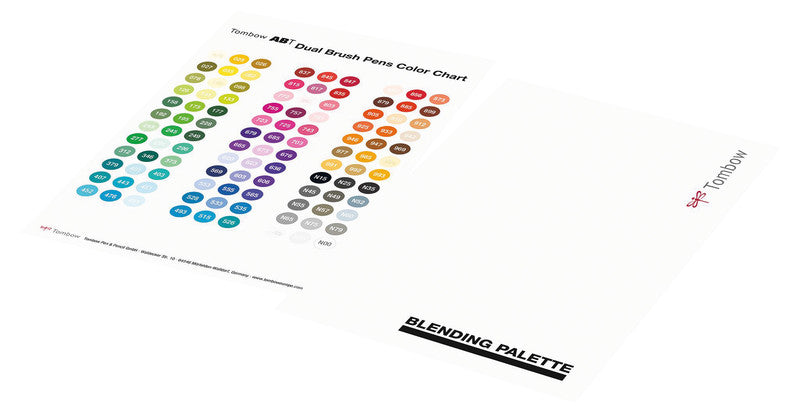 Tombow Mischpalette – weiss, Kunststoff, 130 × 200 mm, 3er-Pack, für Linkshänder geeignet