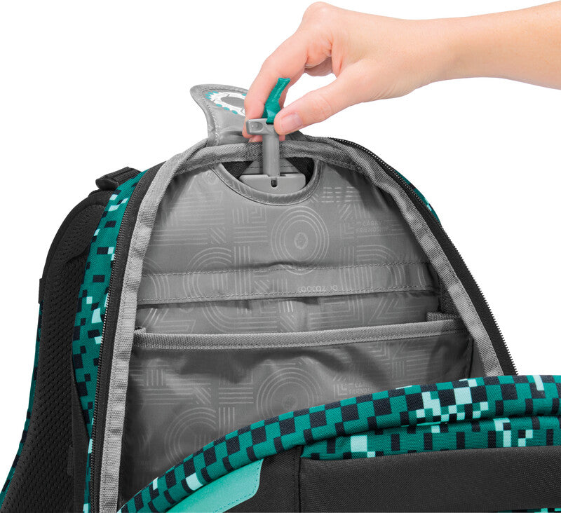 Coocazoo Rucksack Porter – Pixel Blox – aus 100% recycelten PET-Flaschen