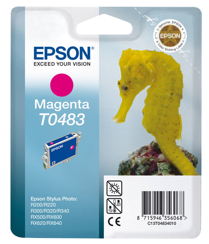 Epson Tintenpatrone T0483, Magenta, 400 Seiten – für Inkjetdrucker/Multifunktionsgeräte