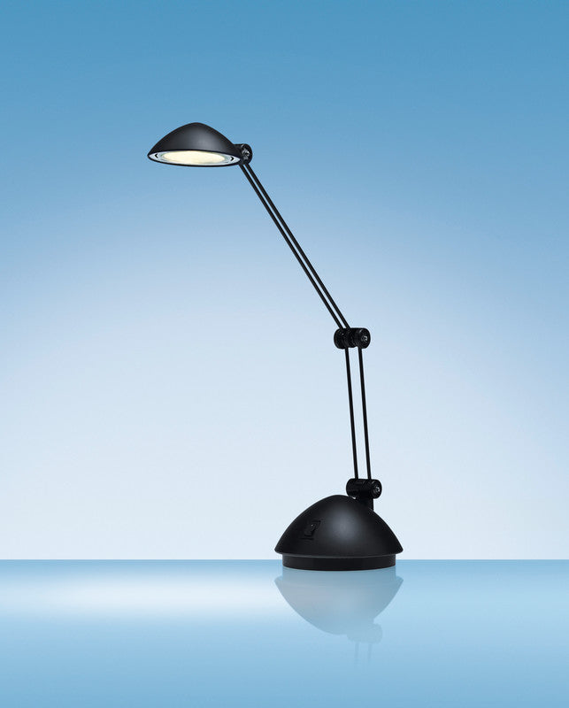 Hansa LED Tischleuchte Space – verstellbar, fest verbaut – 3000 K – 200 lm 3 W – schwarzer Kunststoff
